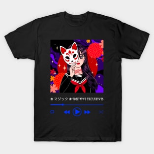 Fontaine Exclusives Masked Anime Girl Logo #26 T-Shirt